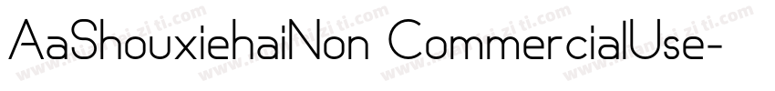 AaShouxiehaiNon CommercialUse字体转换
